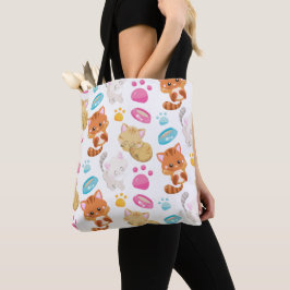 Krattenpatroon, stutten, Kat, Kittens, poten Tote Bag