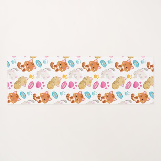 Krattenpatroon, stutten, Kat, Kittens, poten Yogamat (Achterkant (horizontaal))