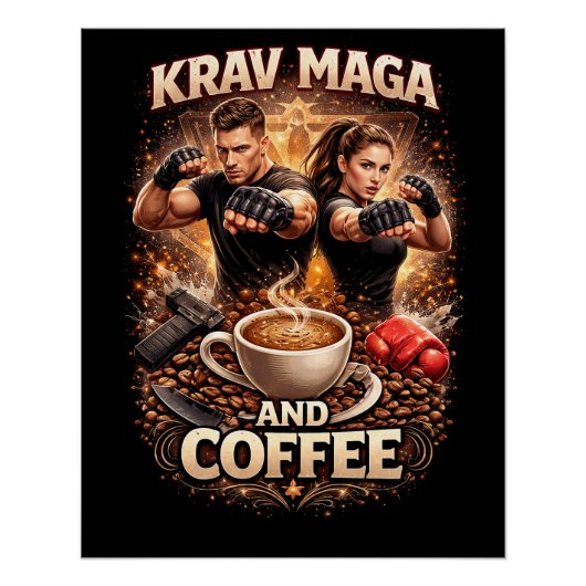 Krav Maga and Coffee Perfect Poster (Voorkant)
