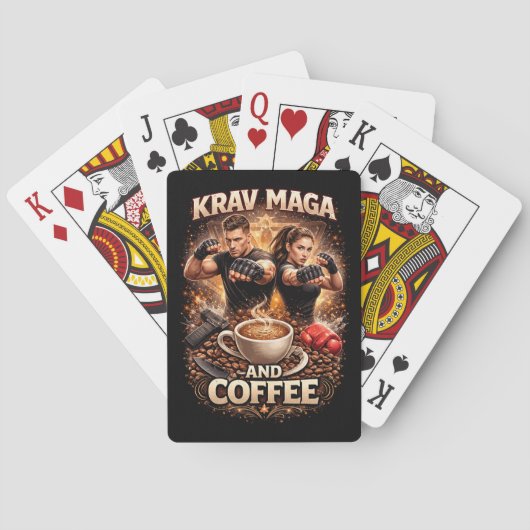 Krav Maga and Coffee Pokerkaarten (Achterkant)