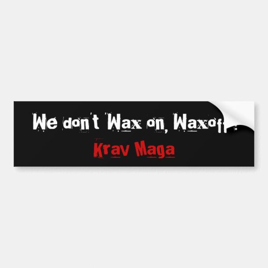 Krav Maga Bumpersticker (Voorkant)