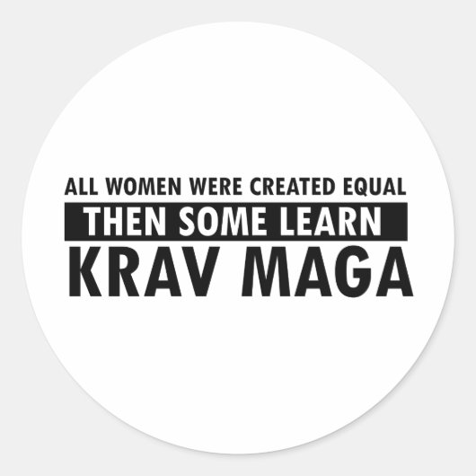 Krav Maga cadeauobjecten Ronde Sticker (Voorkant)