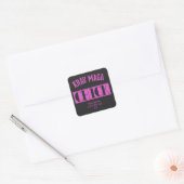 Krav Maga Chick - Mess met me Vierkante Sticker (Envelop)