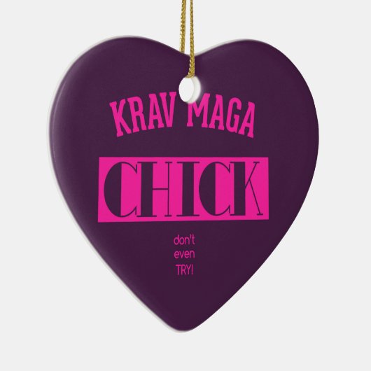 Krav Maga Chick - Probeer het zelfs niet Keramisch Ornament (Rechts)
