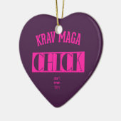 Krav Maga Chick - Probeer het zelfs niet Keramisch Ornament (Links)