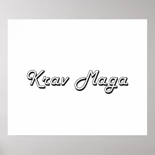 Krav Maga Classic Retro Design Poster (Voorkant)