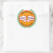 Krav Maga - Defect is geen optie Ronde Sticker (Tas)