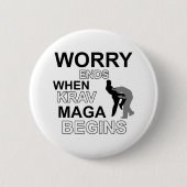 Krav maga Design Ronde Button 5,7 Cm (Voorkant)