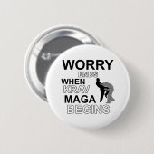 Krav maga Design Ronde Button 5,7 Cm (Voorkant /achterkant)