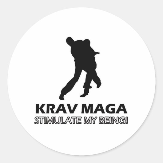 Krav Maga Design Ronde Sticker (Voorkant)