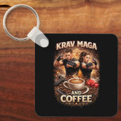 Krav Maga en Koffie Sleutelhanger (Voorkant)