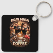 Krav Maga en Koffie Sleutelhanger (Achterkant)
