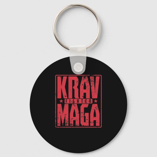 Krav Maga Fighter im Training Sleutelhanger (Voorkant)