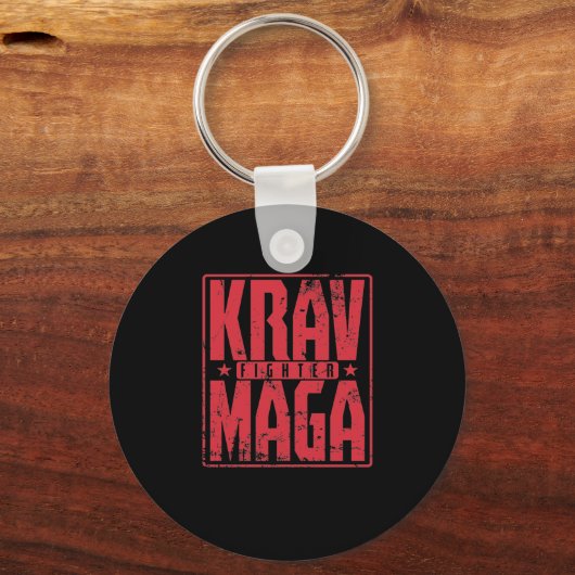 Krav Maga Fighter im Training Sleutelhanger (Voorkant)