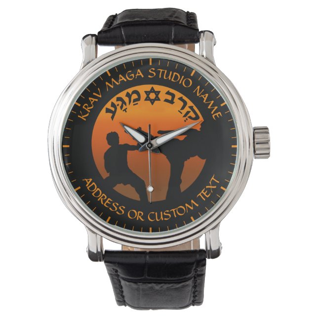 Krav Maga Israel Combat System Studio Owner Horloge (Voorkant)