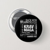 Krav Maga Israëlische krijgskunst Zelfverdediging Ronde Button 5,7 Cm (Voorkant /achterkant)