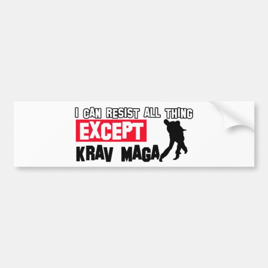 Krav Maga Martial Design Bumpersticker (Voorkant)