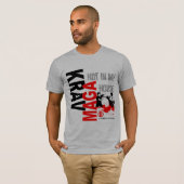 Krav Maga "Niet in mijn huis" - Geschikt en onverd T-shirt (Voorkant volledig)