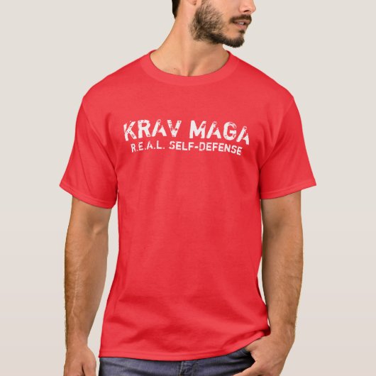 KRAV MAGA REAL T-shirt met zelfverdediging (Voorkant)