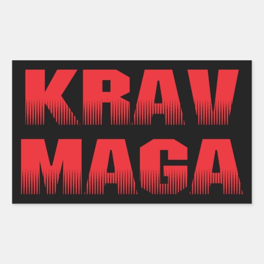 Krav Maga Rechthoekige Sticker (Voorkant)