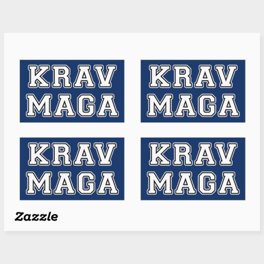 Krav Maga Rechthoekige Sticker (Vel)