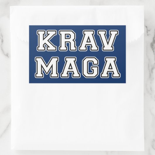 Krav Maga Rechthoekige Sticker (Tas)