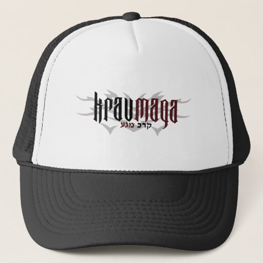 Krav Maga Rock Tattoo Trucker Pet (Voorkant)