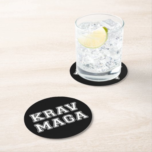 Krav Maga Ronde Kartonnen Onderzetter (Insitu)