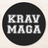 Krav Maga Ronde Kartonnen Onderzetter (Voorkant)