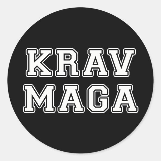 Krav Maga Ronde Sticker (Voorkant)
