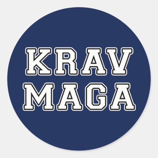 Krav Maga Ronde Sticker (Voorkant)