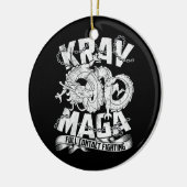 Krav Maga voor mannen die vechten voor zelfverdedi Keramisch Ornament (Links)