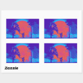 Krav Maga Vrouwen Knie Defensie Sticker Neon (Vel)