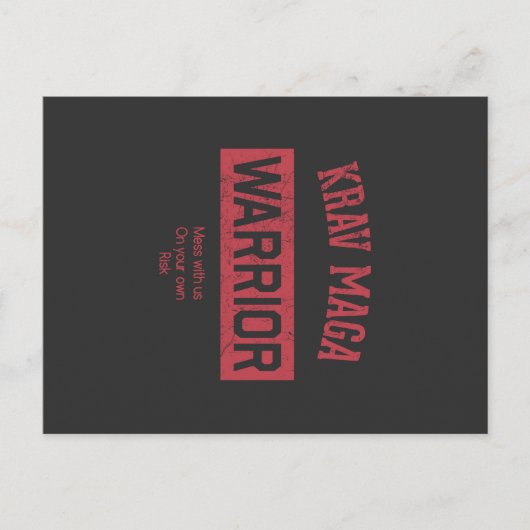 Krav Maga Warrior Briefkaart (Voorkant)
