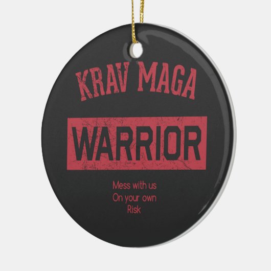 Krav Maga Warrior Keramisch Ornament (Links)