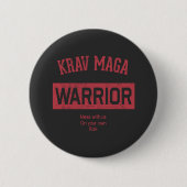 Krav Maga Warrior Ronde Button 5,7 Cm (Voorkant)