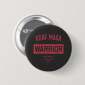 Krav Maga Warrior Ronde Button 5,7 Cm (Voorkant /achterkant)