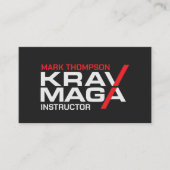 Krav Maga zelfverdedigingsinstructeur Visitekaartje (Voorkant)