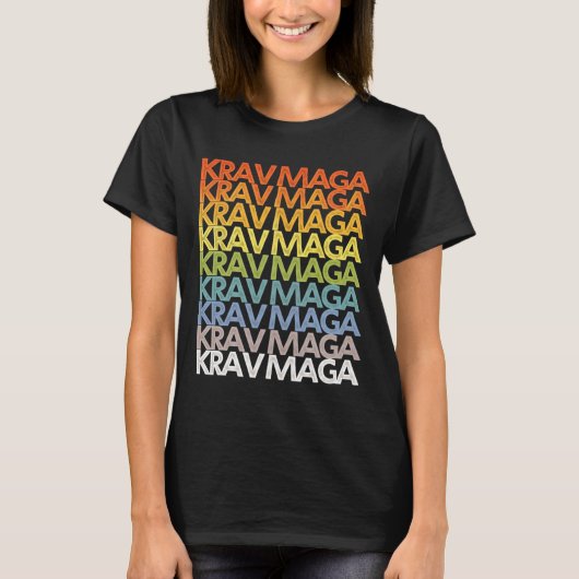 Krav Mega Self Defense Training Martial Arts Fitne T-shirt (Voorkant)