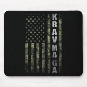 Krav Mega Usa Amerikaanse Vlag Camo Fan Vintage Muismat