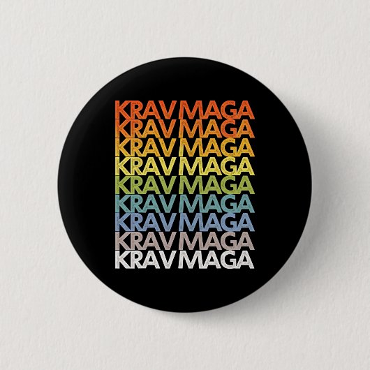 Krav Mega Zelfverdedigingstraining Vechtkunst Fitn Ronde Button 5,7 Cm (Voorkant)