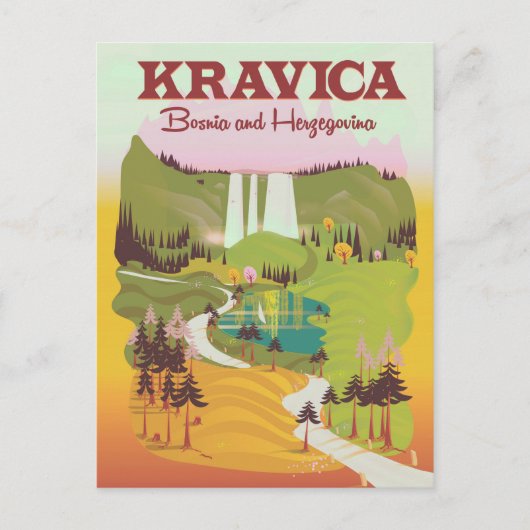 Kravica Waterfall Bosnië en Herzegovina Briefkaart (Voorkant)