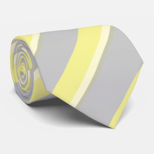 Krawatte gelb grau stropdas geel grijs (Opgerold)