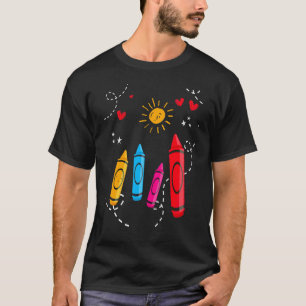 Krayonen die niet ophouden met artiesten die gekle t-shirt