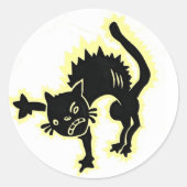 Krazy Kat Ronde Sticker (Voorkant)