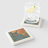 Krazy Kat Zonnebloem onderzetter (Zijkant)