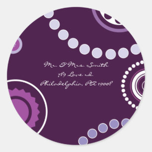 KRAZY POLKA DOT Astract Wedding Reply Sticker zeeh