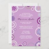 KRAZY POLKA DOT Bat Mitzvah Invitation Roze Kaart (Voorkant)