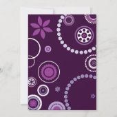 KRAZY POLKA DOT Bat Mitzvah Invitation Roze Kaart (Achterkant)