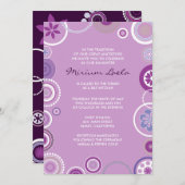 KRAZY POLKA DOT Bat Mitzvah Invitation Roze Kaart (Voorkant / Achterkant)